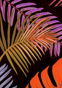 TROPICAL LEAVES & BLACK no2f