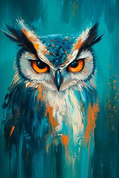 Kleurrijke uil van Poster Art Shop