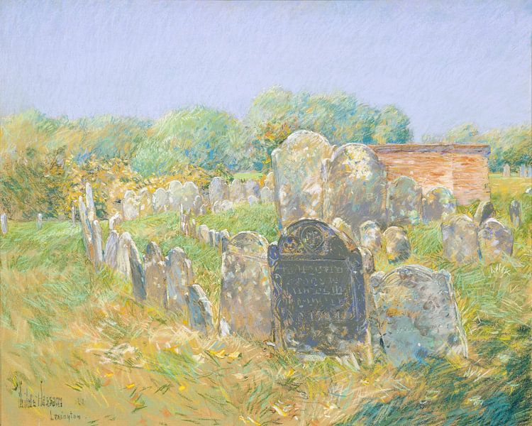 Colonial Graveyard at Lexington, Childe Hassam by Masterful Masters