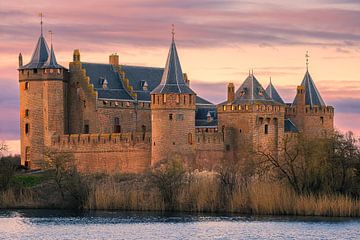 Coucher de soleil au Muiderslot