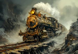 Steam train by Kees van den Burg