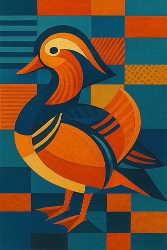 Illustratie van Mandarijneend.