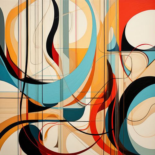 Modern abstract shapes and colours background