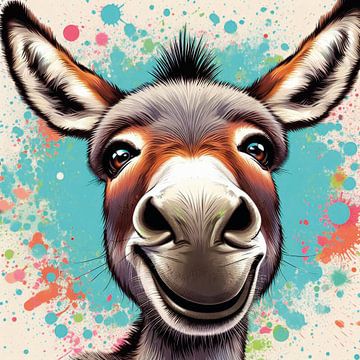 Pop Art Donkey by Betty Maria Digital Art