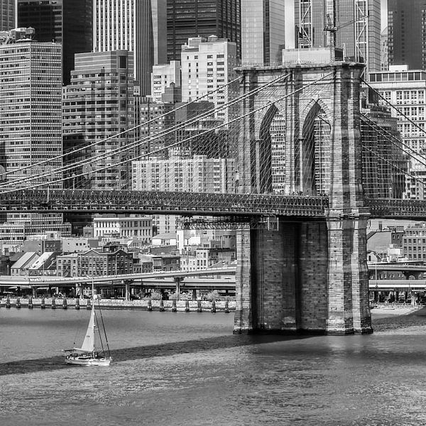 NEW YORK CITY, Brooklyn Bridge en de East River van Melanie Viola