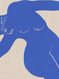 Abstract Blue Figure by Little Dean