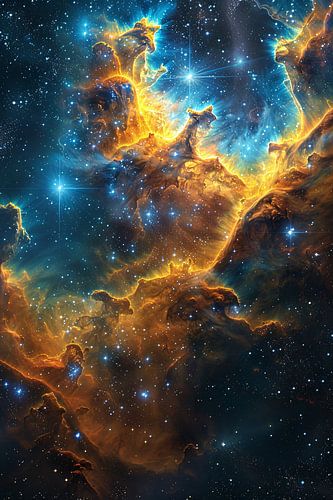 Kosmische Nevel Explosie in Levendige Kleuren