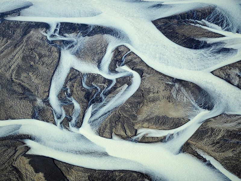 Flussdelta Texturen von Island #19 von Keith Wilson Photography