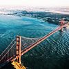 Aerial view of Golden Gate Bridge by Walljar