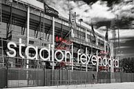 Zijaanzicht Feijenoord Stadion De Kuip Rotterdam-Zuid 2020 van Mario Brussé Fotografie thumbnail