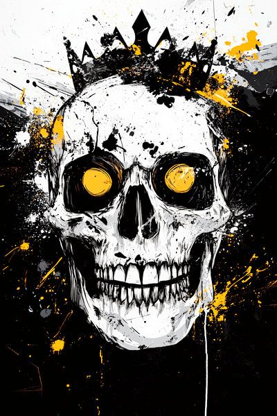 Artistic skull with crown by Poster Art Shop
