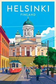 Helsinki, Finland. by Poster Art Shop