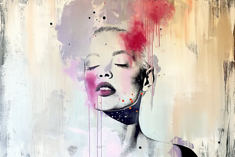 Diva abstraite dans un dilemme coloré par PixelMint.