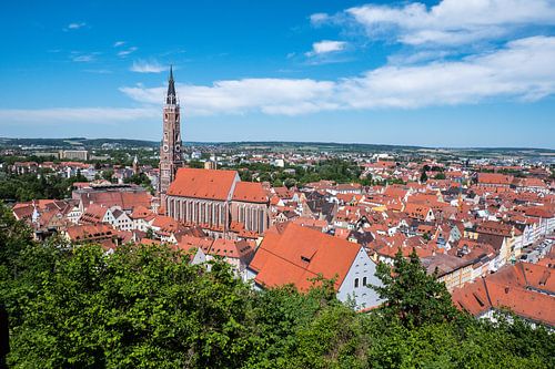 Skyline van Landshut in Neder-Beieren