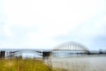 Photo créative du pont Waal à Nijmegen sur Netty Kempkes