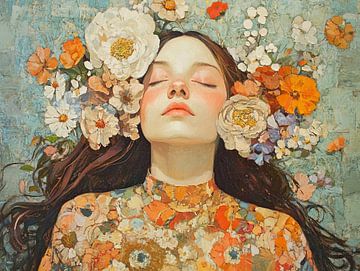Floral portrait | Flowers by ARTEO Paintings