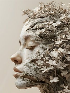 Elegant abstract portrait of a woman