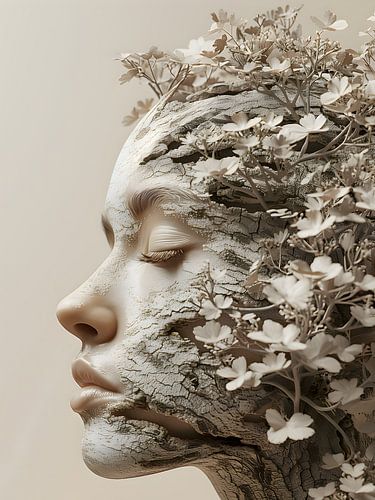 Elegant abstract portrait of a woman