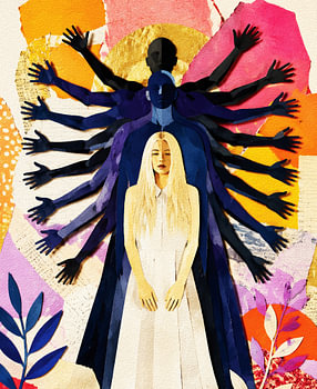 Unseen Hands – Hidden Control Symbolic Portrait