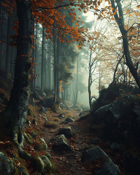 Spaziergang im Wald von fernlichtsicht