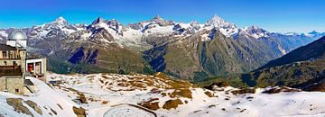 Panorama Alpen met Gornergrat