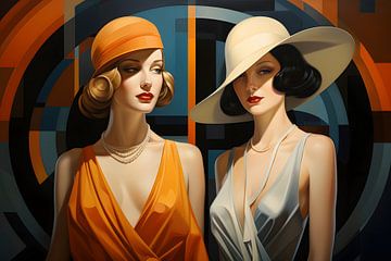 Two ladies in timeless Art Deco style by Skyfall