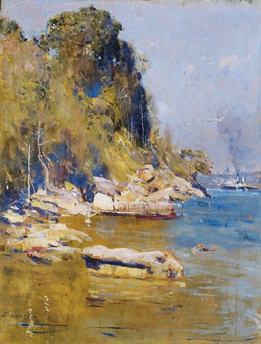 Arthur Streeton~De mon campement (Sirius Cove)
