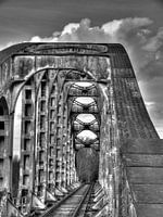 Black and white old bridge