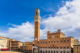 Vue de l'hôtel de ville Palazzo Pubblico à Sienne, Italie sur Rico Ködder