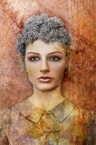 Vintage Portret van jonge vrouw