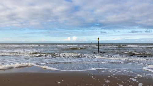 Herfst op het strand in Scheveningen