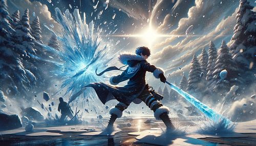 Krijgers van het ijselement in de strijd