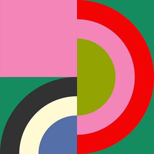 Bauhaus - circles in colorful 6