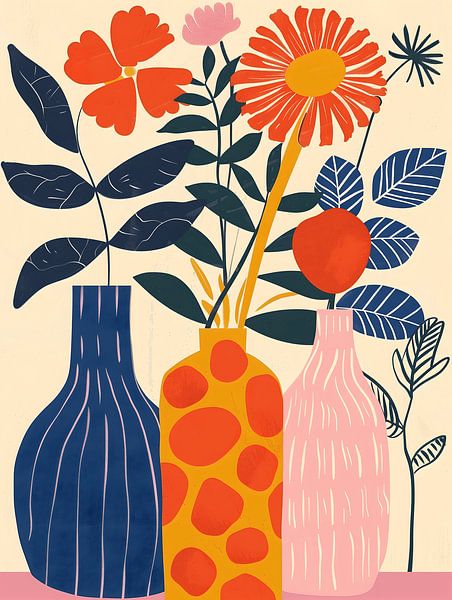 Speelse Bloemen I van Gypsy Galleria