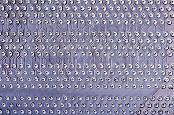 Close-up of the structure of a printed circuit board