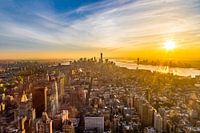 Sunset view Manhattan from Empire state Bulding