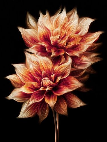 Transformation ardente des fleurs sur Bert Nijholt