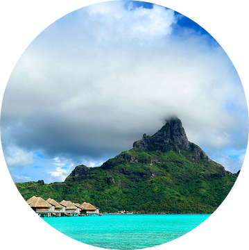 Bora Bora eiland panorama met resort en lagoon van iPics Photography