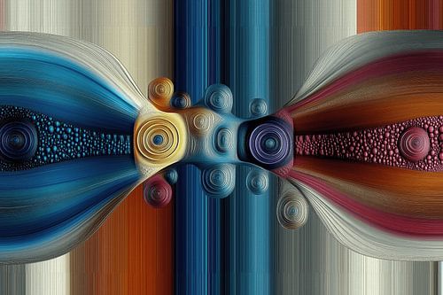 Abstract-Geometrische vormen in 3D + lijnenspel