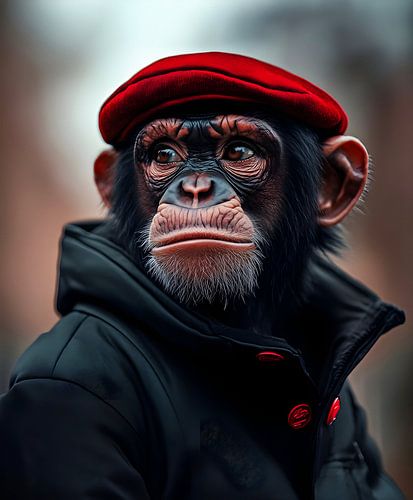 Stilvolles Affenporträt