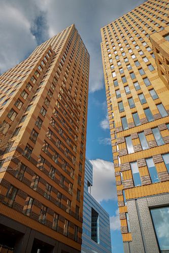 Hoge gebouwen op de Zuidas in Amsterdan