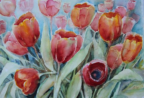 Tulpentuin in vuur en vlam