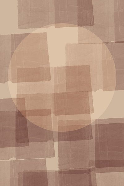 Zen minimalist art in taupe. Ikigai. by Dina Dankers