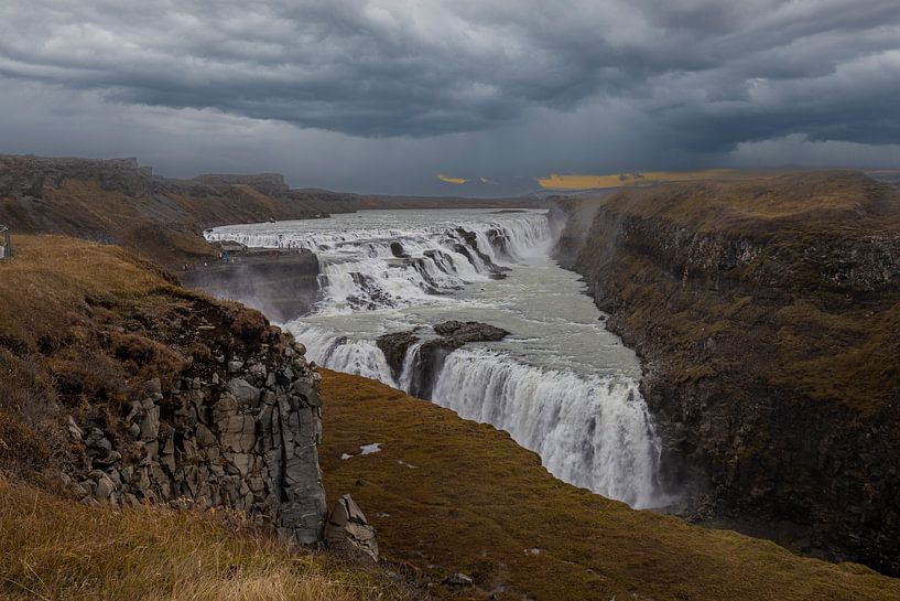 view of godafoss in iceland by peterheinspictures