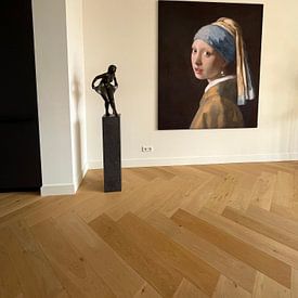 Kundenfoto: Das Mädchen mit dem Perlenohrgehänge - Vermeer Gemälde, als artframe