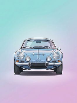 Alpine Blue Retro-Sportwagen