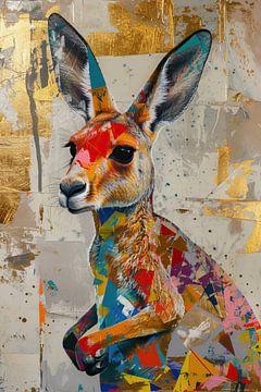 Känguru-Gold malen von Kunst Laune