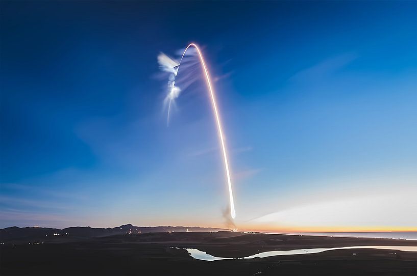 SpaceX Iridium-4 Mission Long Exposure by Steven Kingsbury