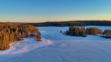 Bevroren meer in Zweden