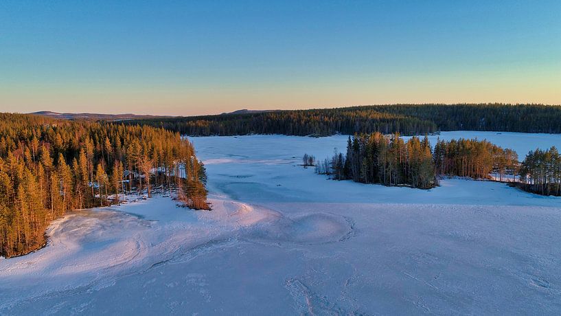 Bevroren meer in Zweden von Fields Sweden